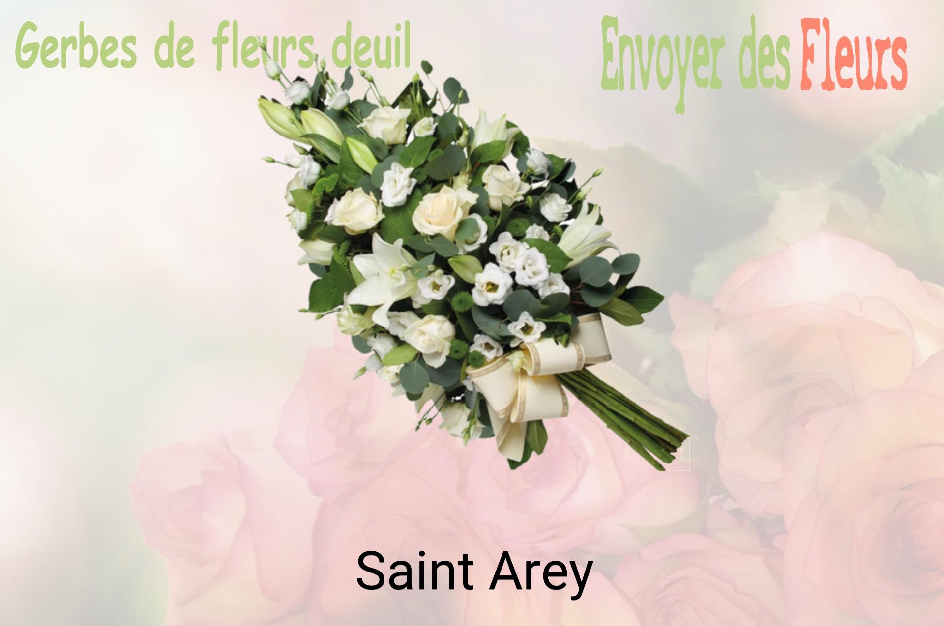 Gerbe de fleurs de deuil livrée à Saint-Arey